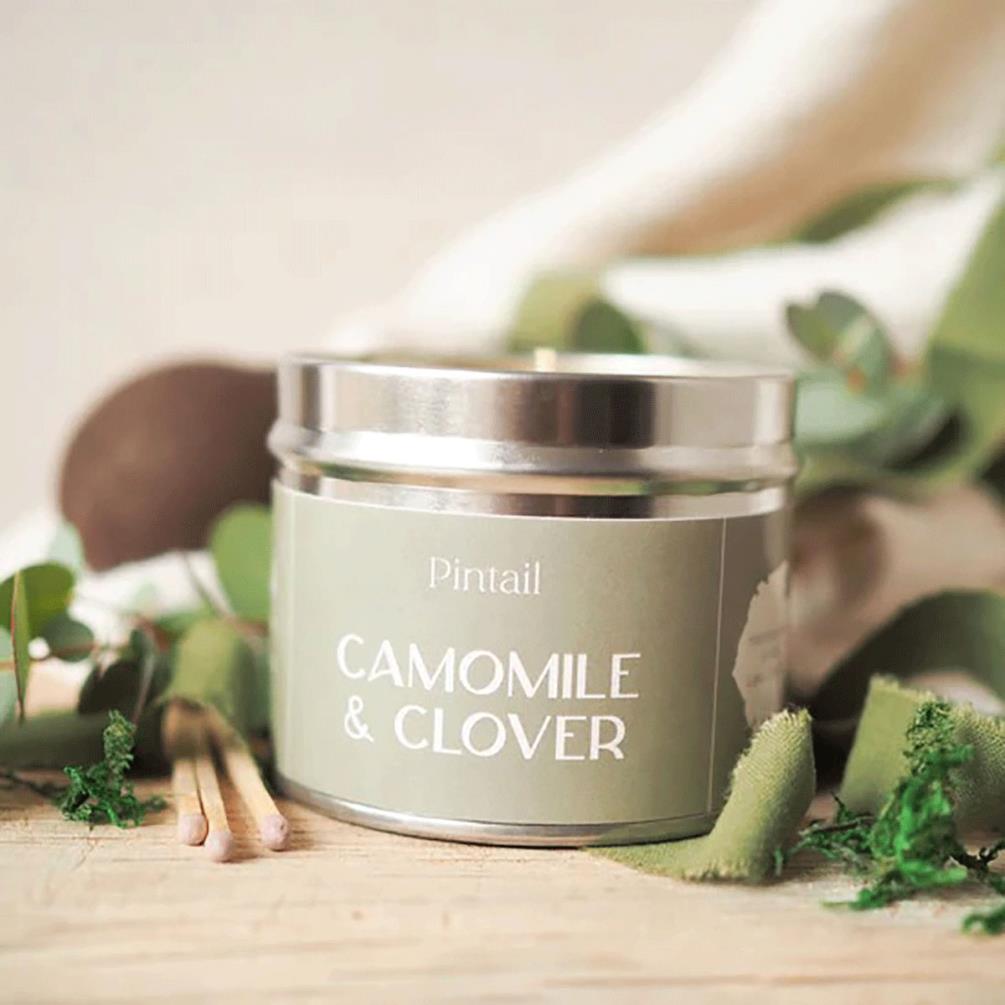 Pintail Candles Camomile & Clover Tin Candle Extra Image 1